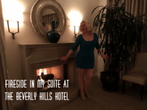 *Fireside in My Suite at The Beverly Hills Hotel* Luxury RICH Blonde Financial Goddess Fur Glamour Video