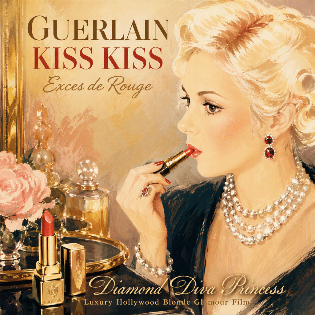*GUERLAIN KISS KISS Exces de Rouge* ~ Luxury Hollywood Blonde Glamour Film