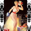 Holiday PINUP Princess in a Christmas STOCKING!! PHOTOS