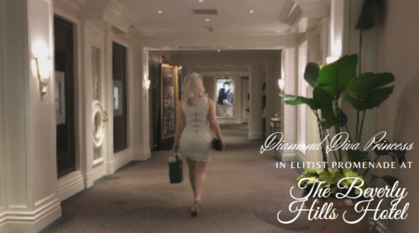 *Diamond Diva Princess in Elitist Promenade at the Beverly Hills Hotel* ~ Hollywood Blonde Glamour Luxury Financial Worship VIDEO